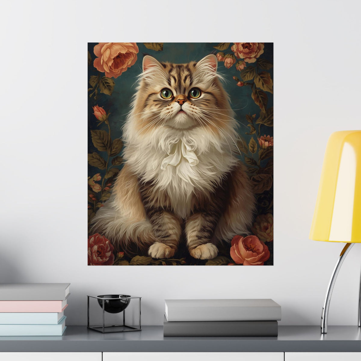 Vintage Persian Cat Poster — Matte Vertical Wall Art