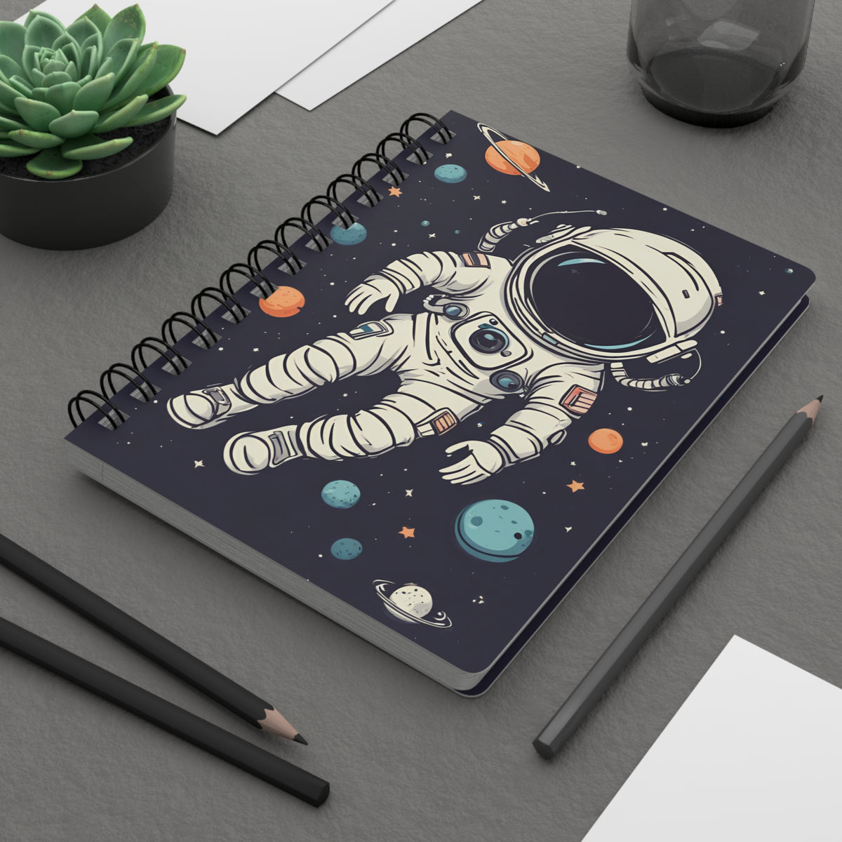 Astronaut Space Adventure Spiral Bound Journal