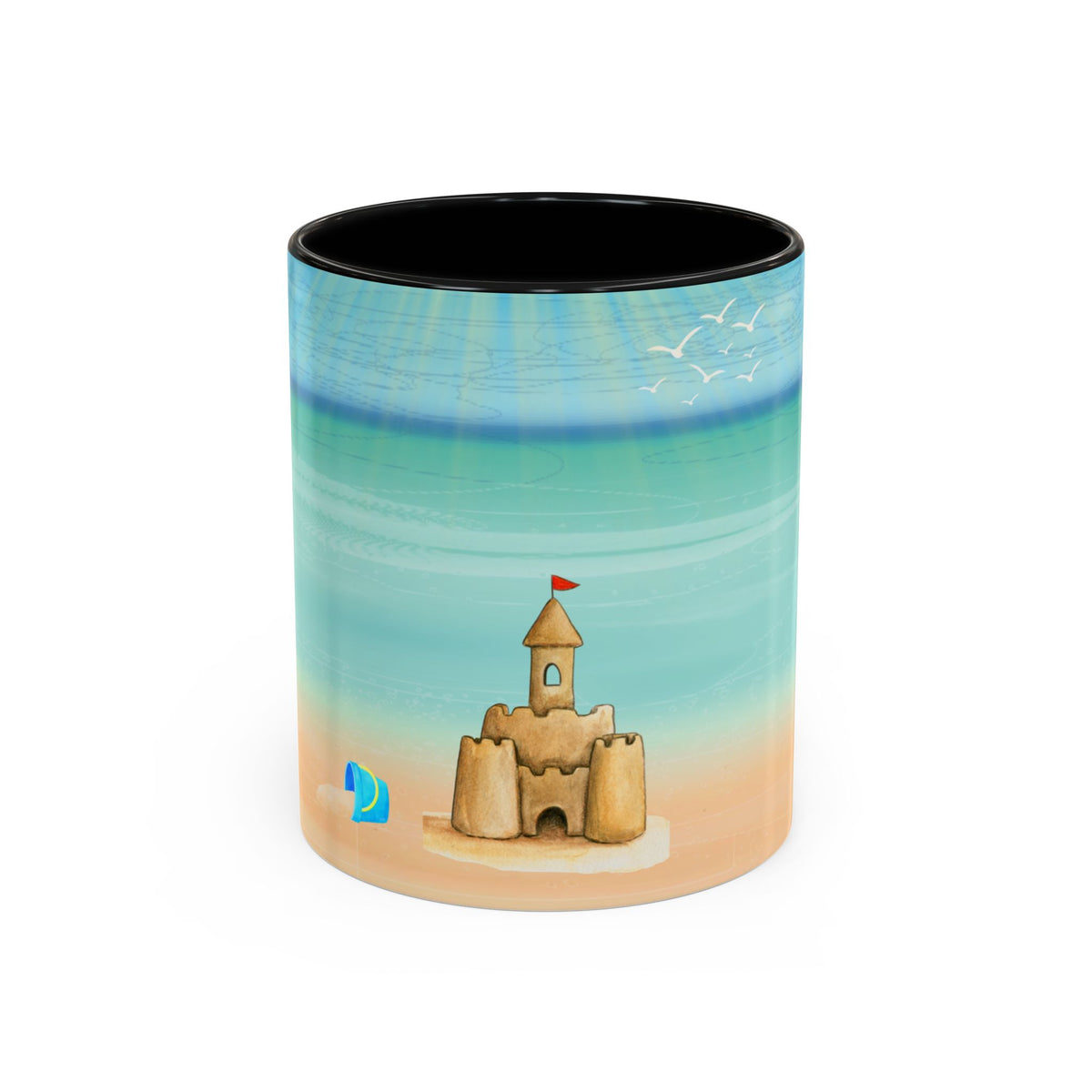 Beach Sandcastle Coffee Mug – Ocean Accent 11/15oz