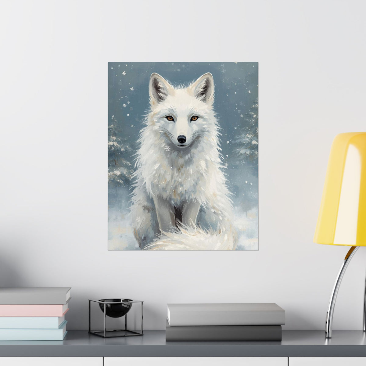 Arctic White Fox Matte Poster