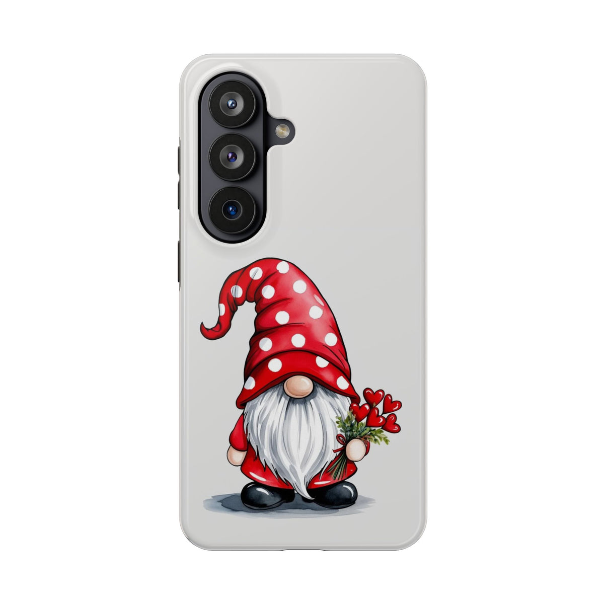 Valentine Gnome Phone Case — Cute Polka Dot Red Gnome Protective Case