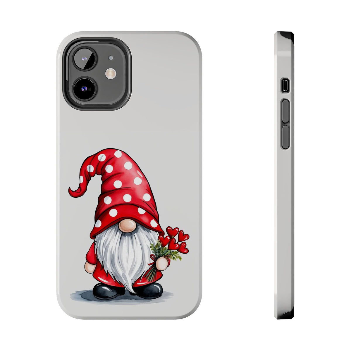 Valentine Gnome Phone Case — Cute Polka Dot Red Gnome Protective Case