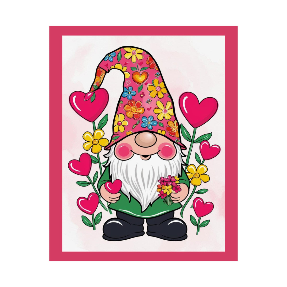 Floral Gnome Poster