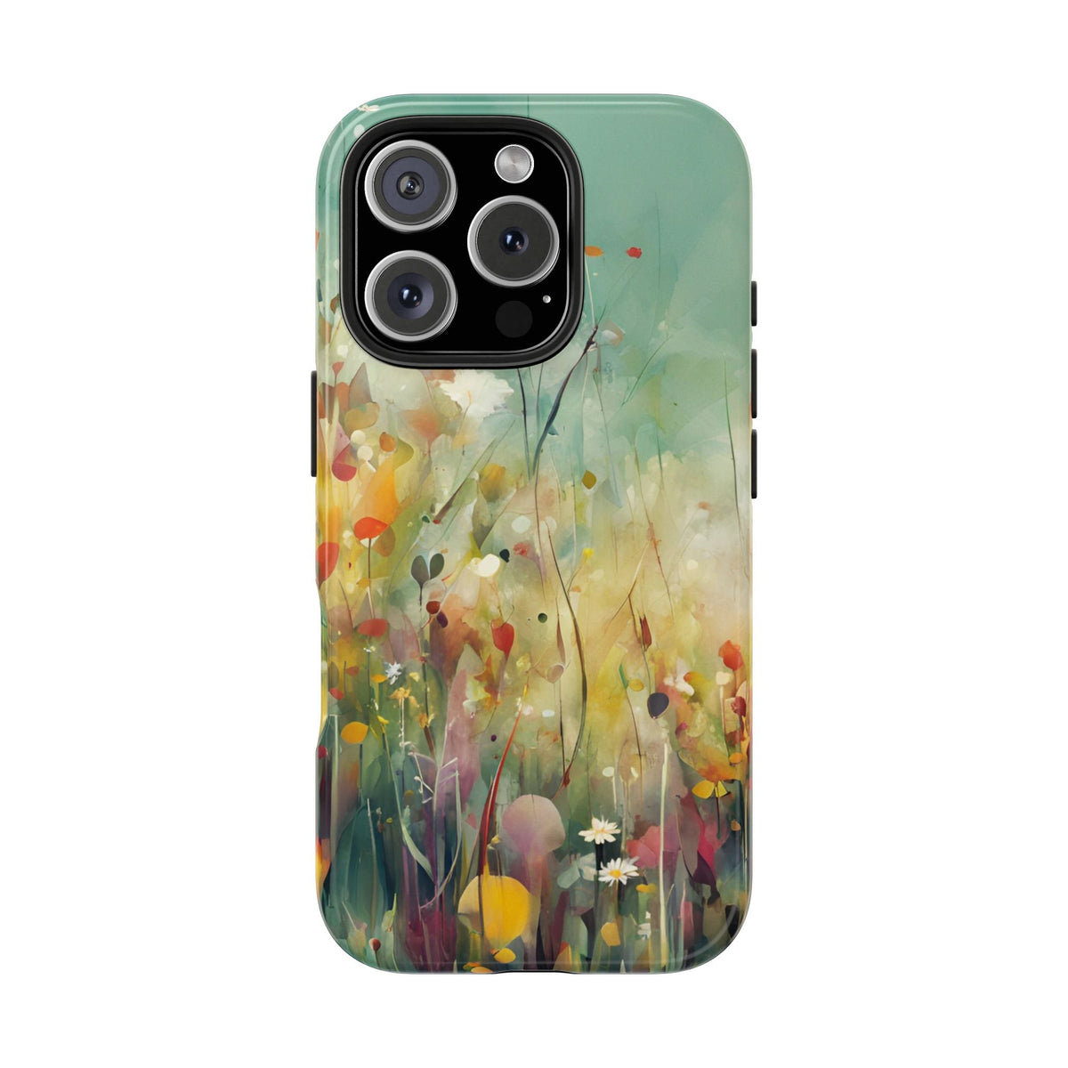 Floral Meadow Tough Phone Case — Painterly Wildflower Protection