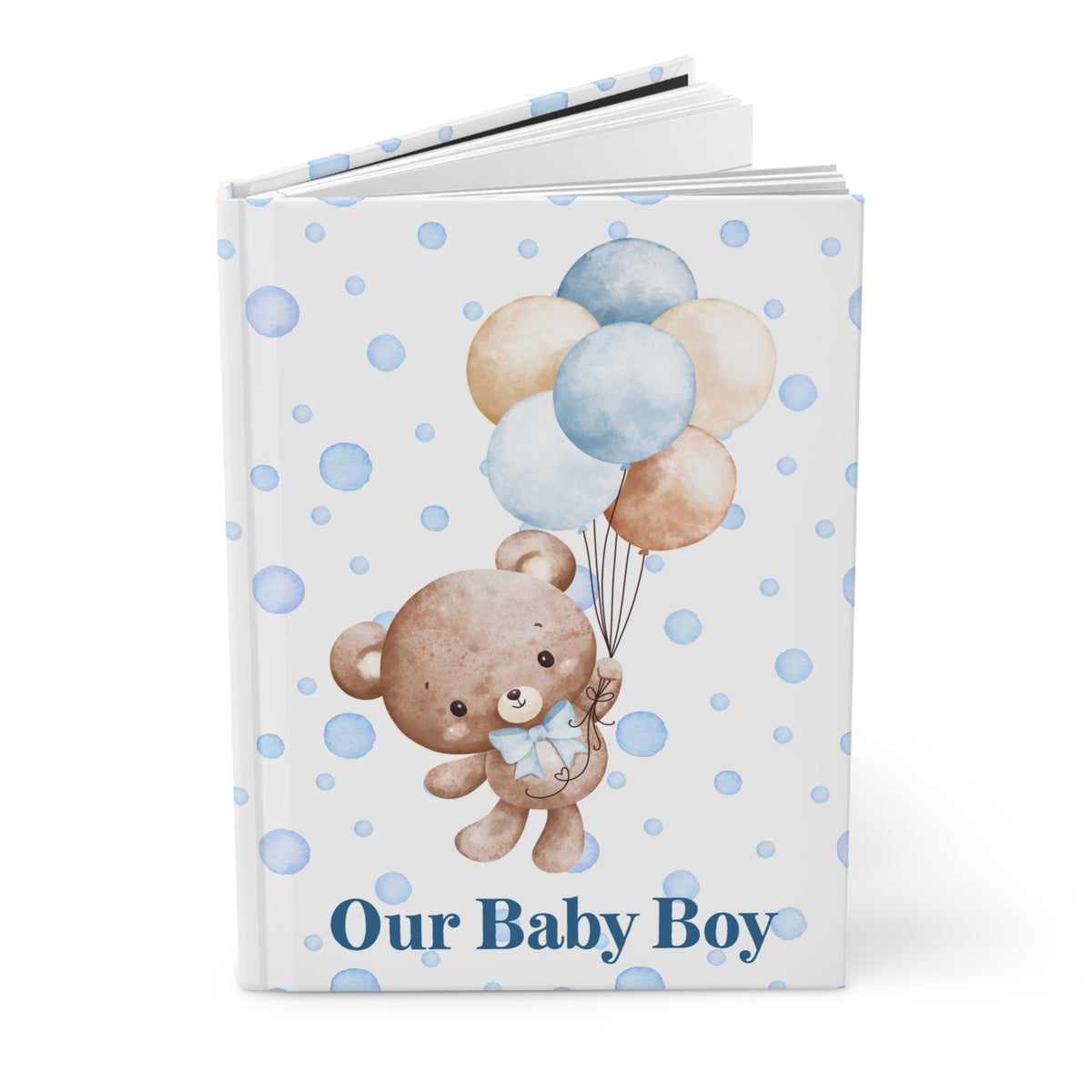 Blue Teddy Bear Baby Shower Keepsake