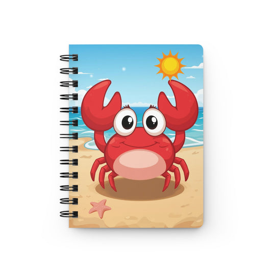 Cute Beach Crab Spiral Notebook — Kids' Summer Journal