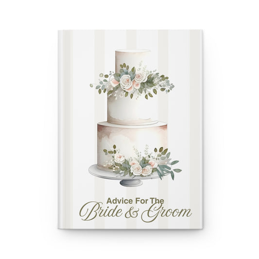 Bride & Groom Wedding Advice Hardcover Floral Guest Book