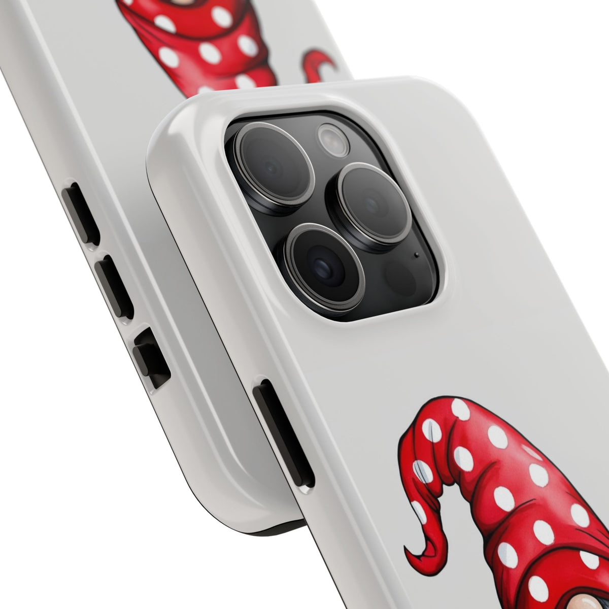Valentine Gnome Phone Case — Cute Polka Dot Red Gnome Protective Case