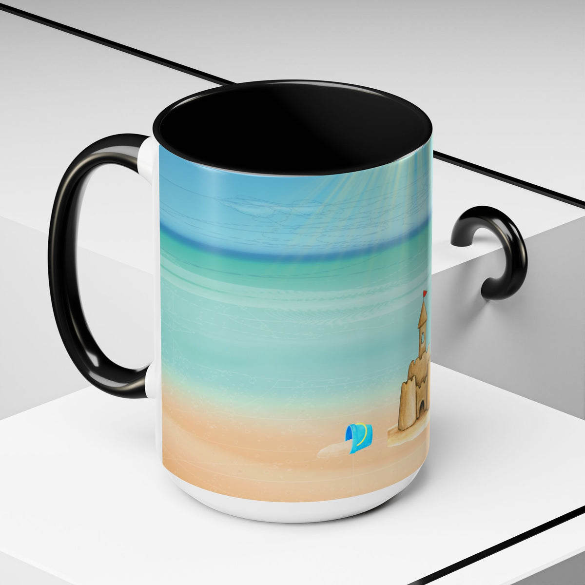 Beach Sandcastle Coffee Mug – Ocean Accent 11/15oz