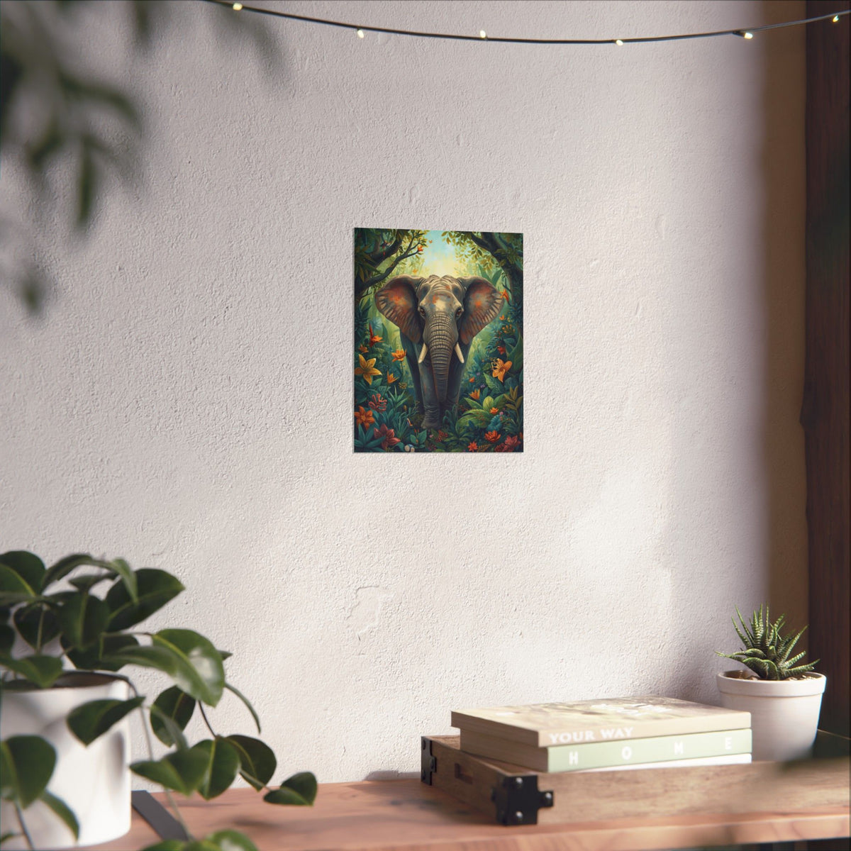 Elephant Jungle Matte Poster