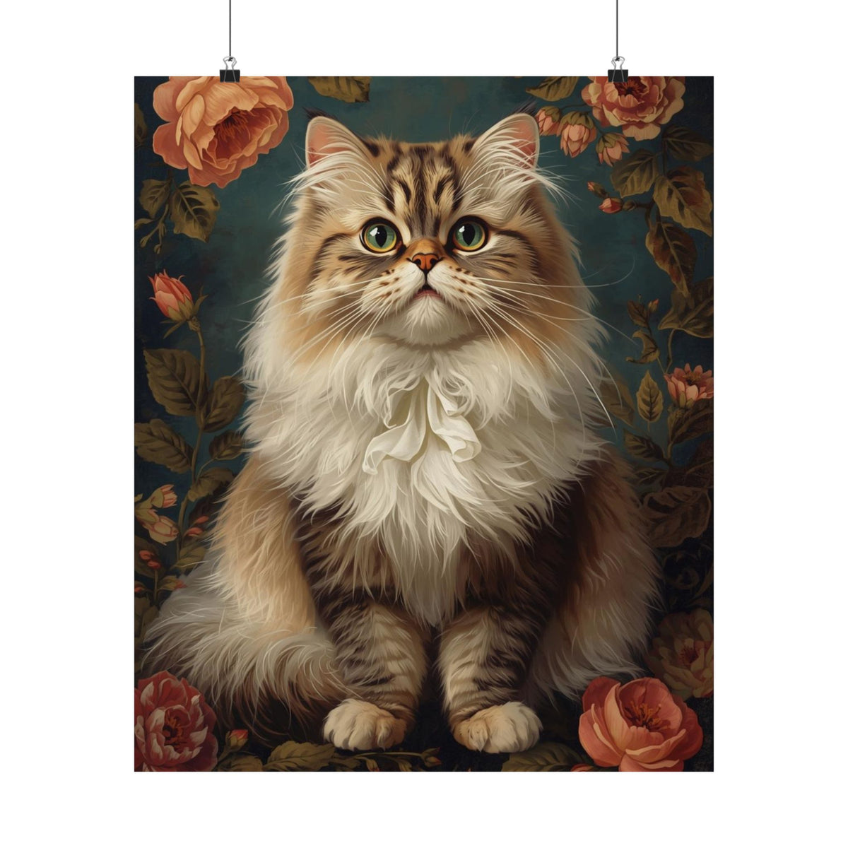 Vintage Persian Cat Poster — Matte Vertical Wall Art