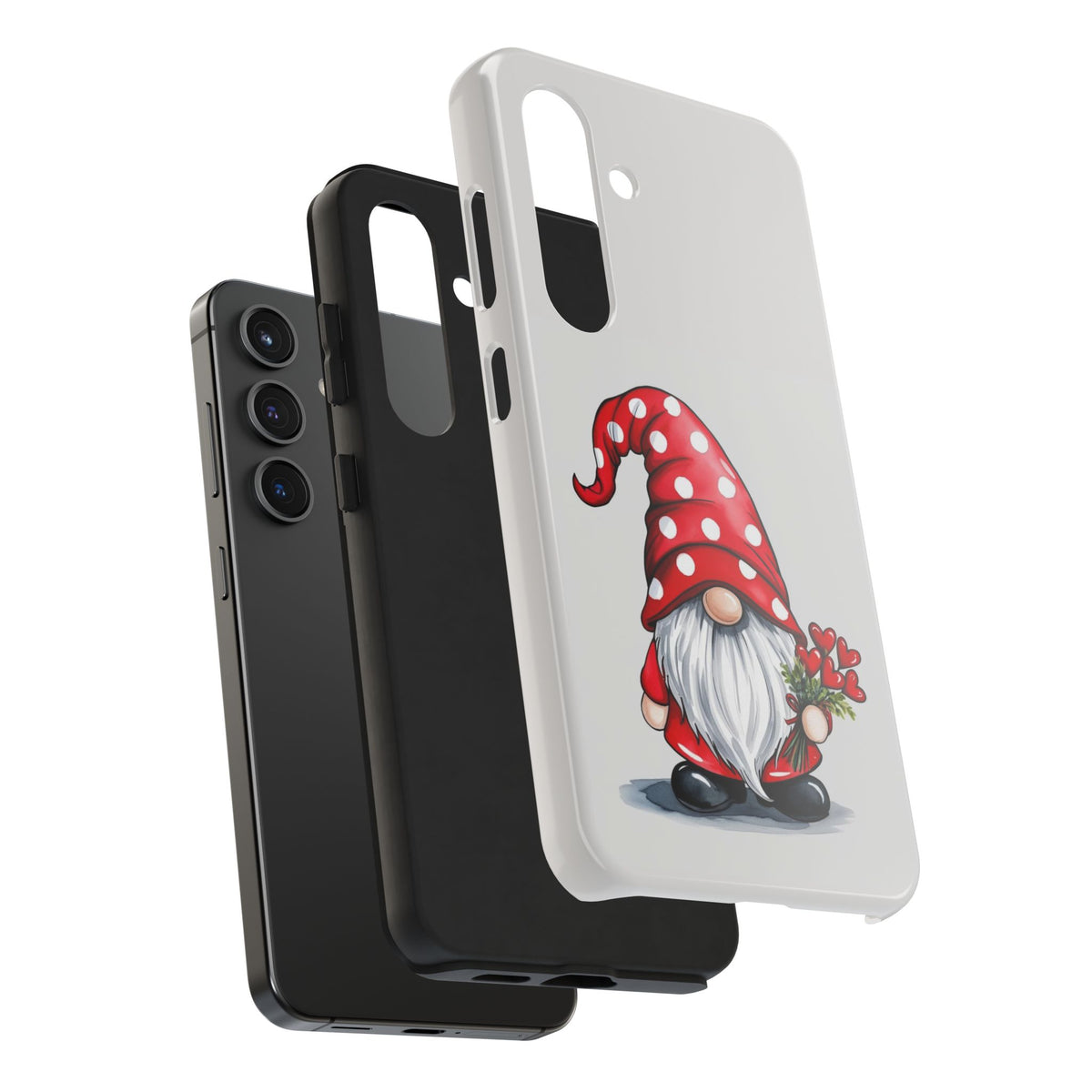 Valentine Gnome Phone Case — Cute Polka Dot Red Gnome Protective Case