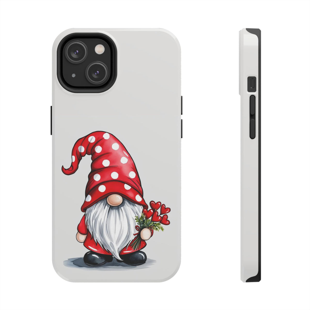 Valentine Gnome Phone Case — Cute Polka Dot Red Gnome Protective Case