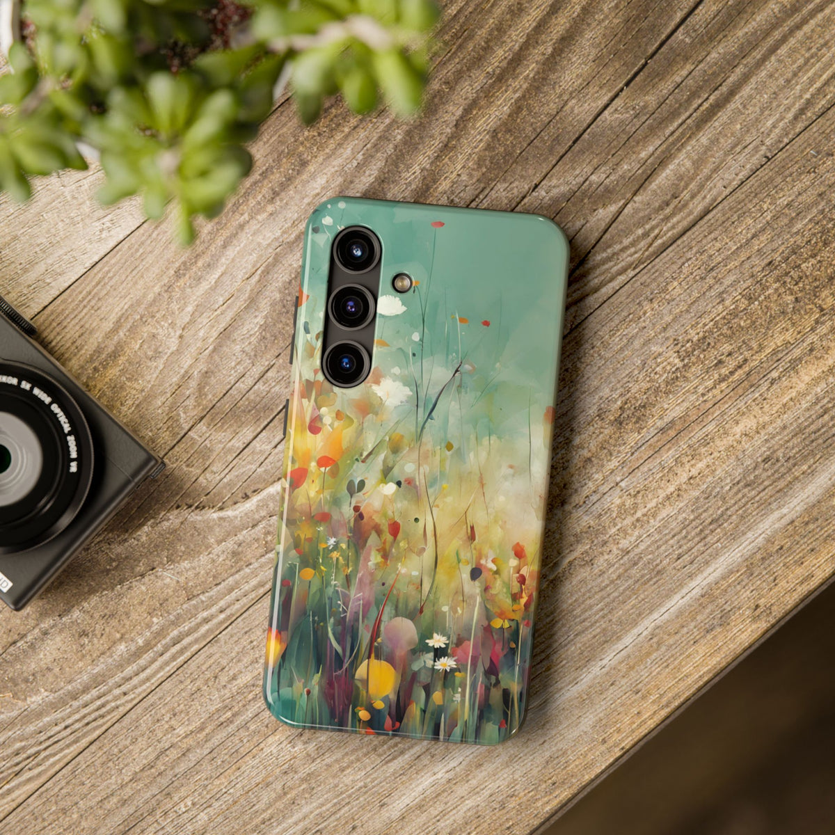 Floral Meadow Tough Phone Case — Painterly Wildflower Protection
