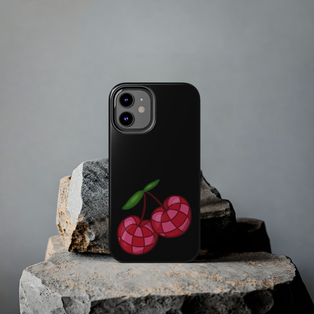 Cherries Tough Phone Case — Mosaic Cherries Design