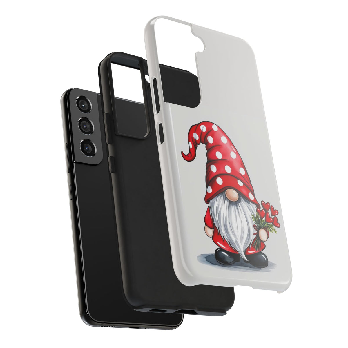 Valentine Gnome Phone Case — Cute Polka Dot Red Gnome Protective Case