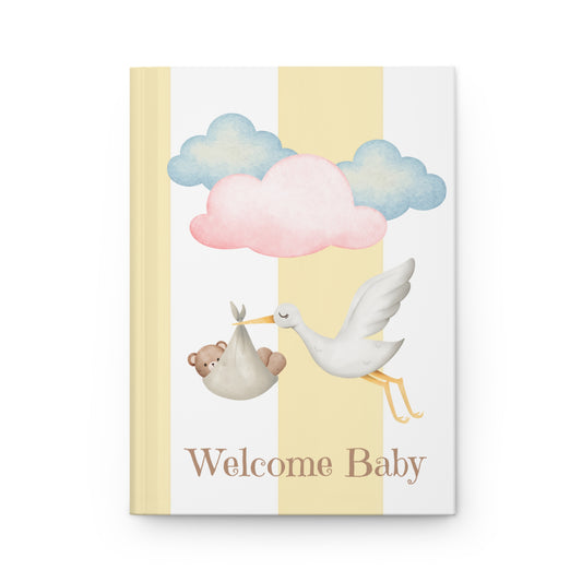 Welcome Baby Hardcover Keepsake Baby Shower Guest Book & Newborn Memory Book