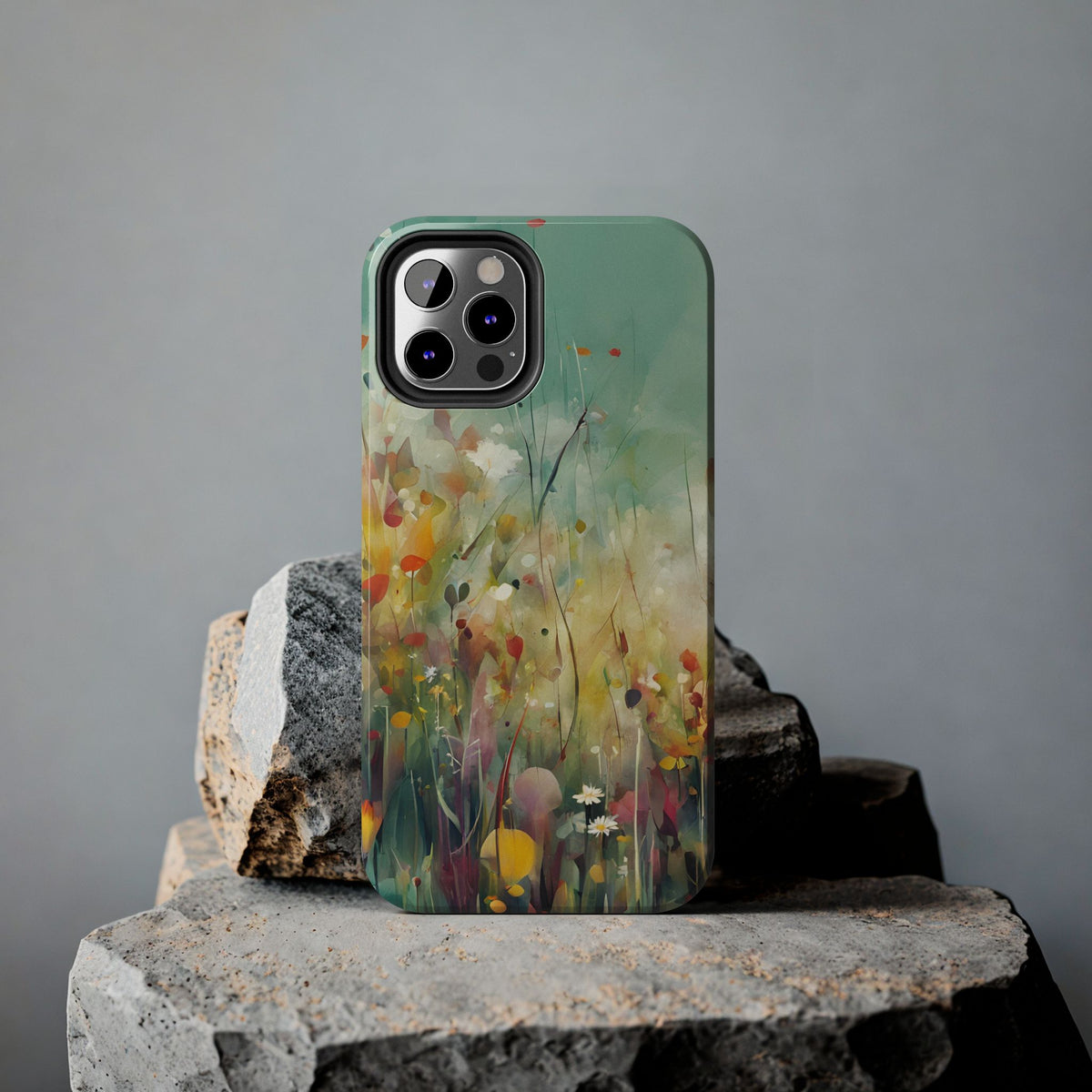 Floral Meadow Tough Phone Case — Painterly Wildflower Protection