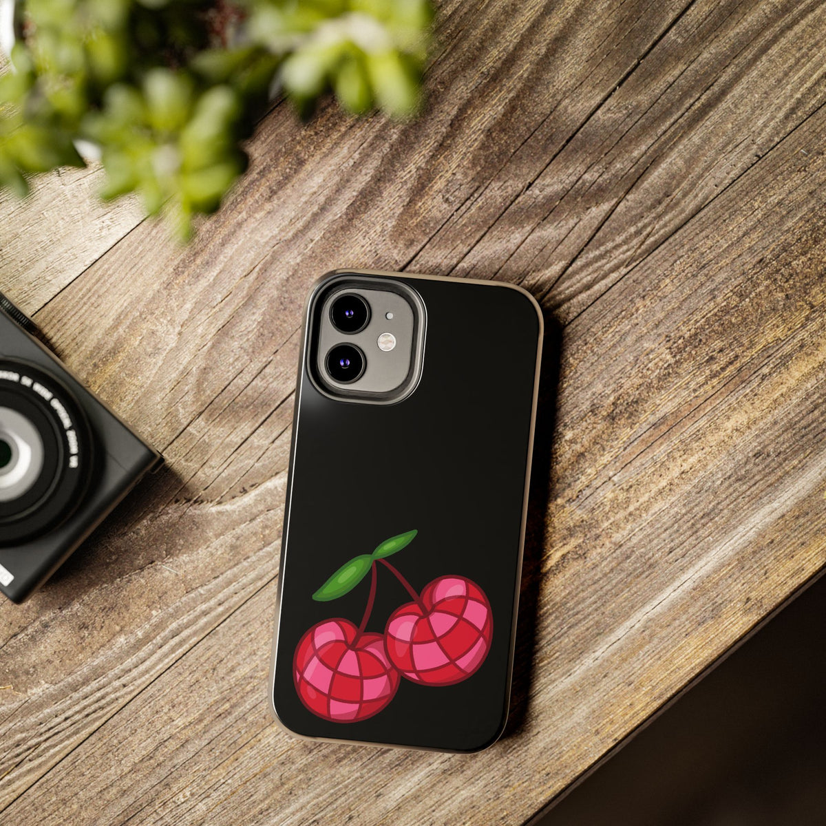 Cherries Tough Phone Case — Mosaic Cherries Design