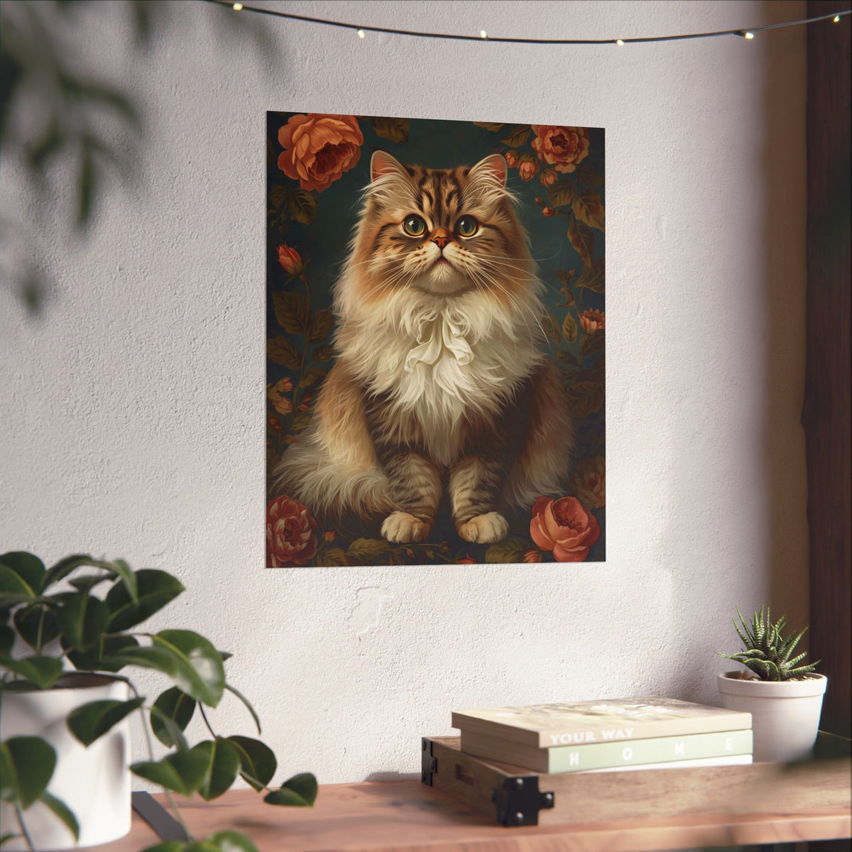 Vintage Persian Cat Poster — Matte Vertical Wall Art