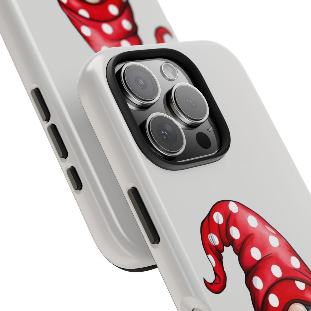 Valentine Gnome Phone Case — Cute Polka Dot Red Gnome Protective Case