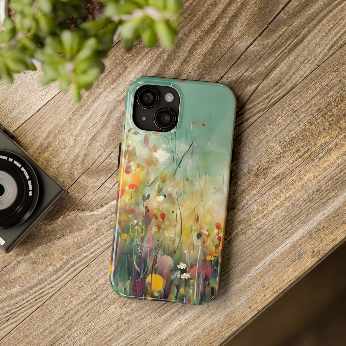Floral Meadow Tough Phone Case — Painterly Wildflower Protection