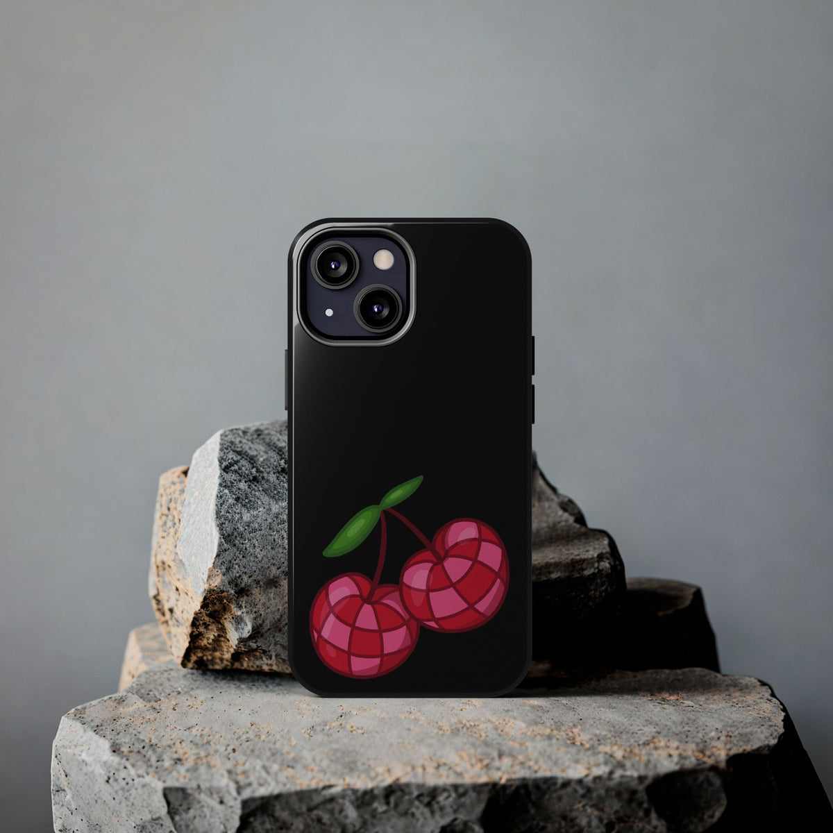 Cherries Tough Phone Case — Mosaic Cherries Design