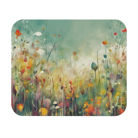 Floral Meadow Mouse Pad — Watercolor Wildflower