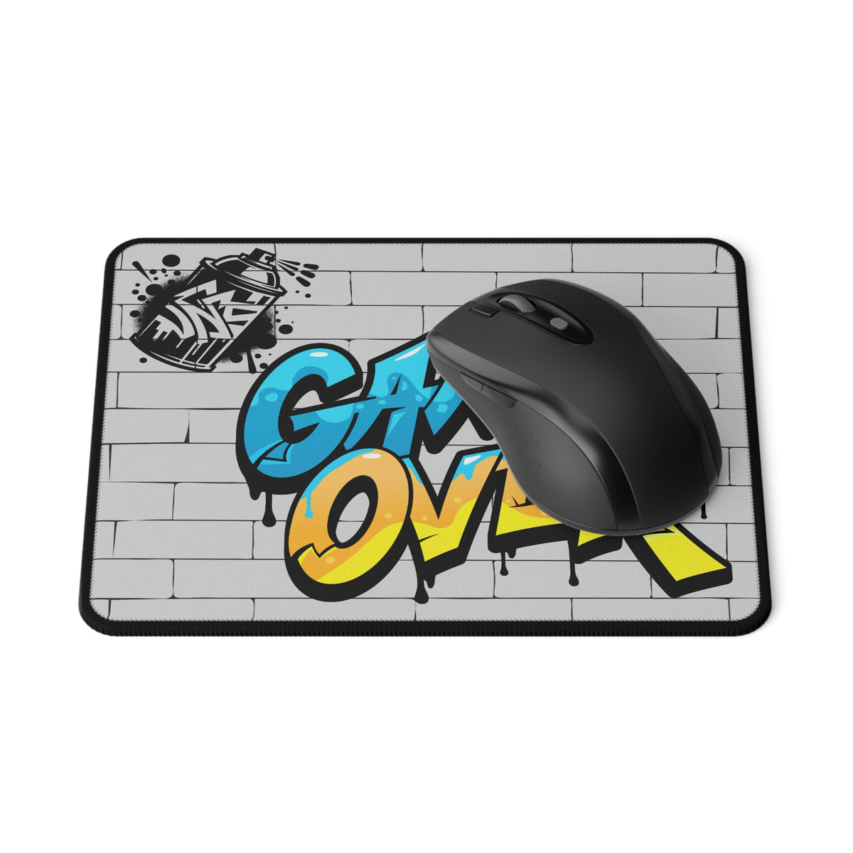 Game Over Graffiti Mouse Pad — Non-Slip Gaming Mat