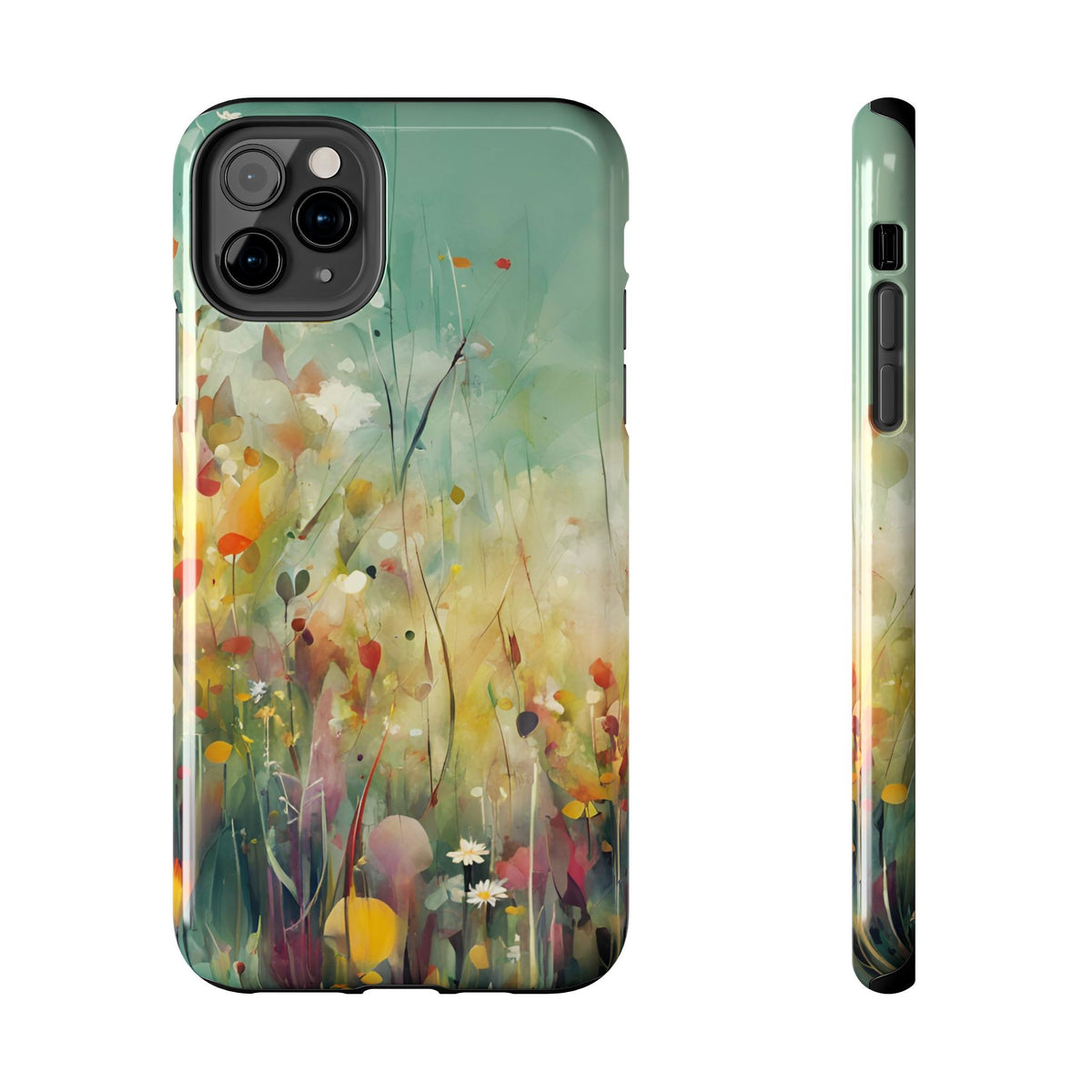 Floral Meadow Tough Phone Case — Painterly Wildflower Protection