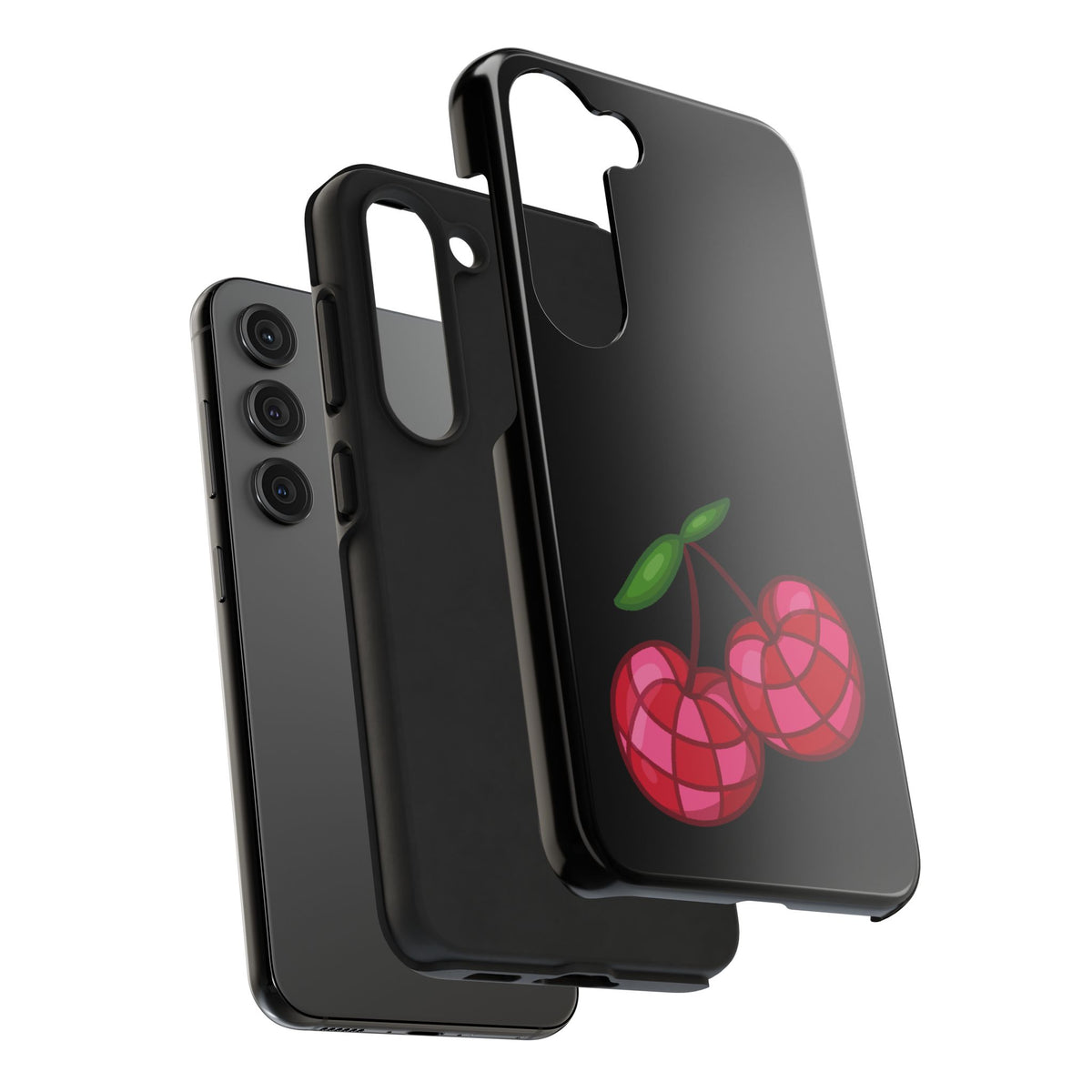 Cherries Tough Phone Case — Mosaic Cherries Design