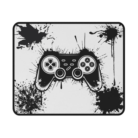 Gaming Mouse Pad — Black Controller Splash Non‑Slip Mat