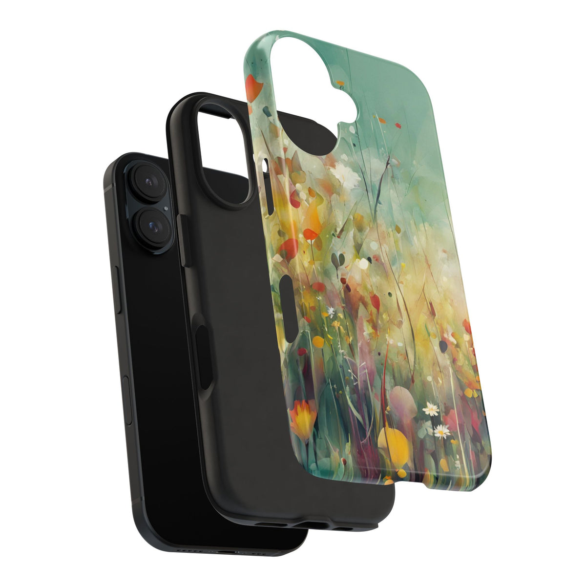 Floral Meadow Tough Phone Case — Painterly Wildflower Protection