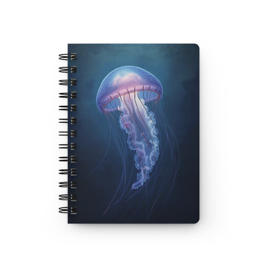 Jellyfish Spiral Journal — Dreamy Ocean Notebook for Notes & Sketches