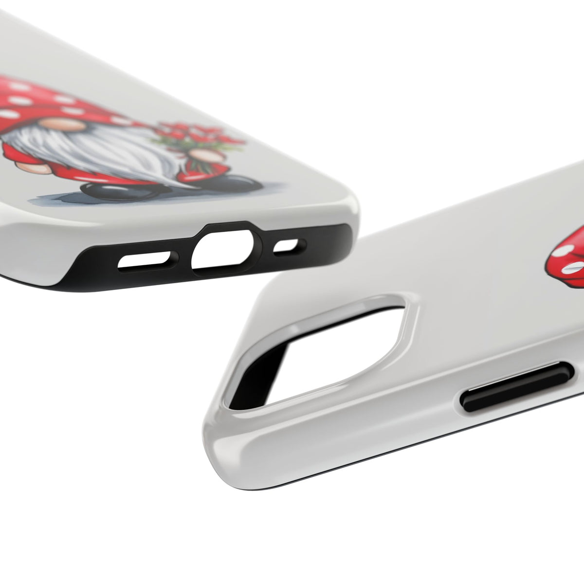 Valentine Gnome Phone Case — Cute Polka Dot Red Gnome Protective Case