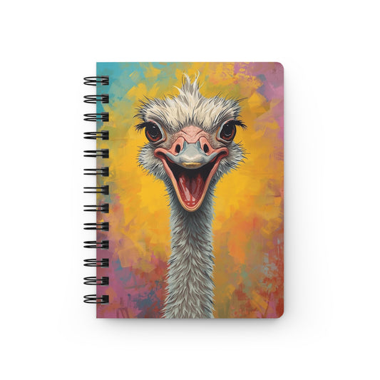 Funny Ostrich Spiral Bound Journal