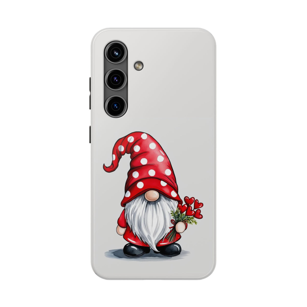 Valentine Gnome Phone Case — Cute Polka Dot Red Gnome Protective Case