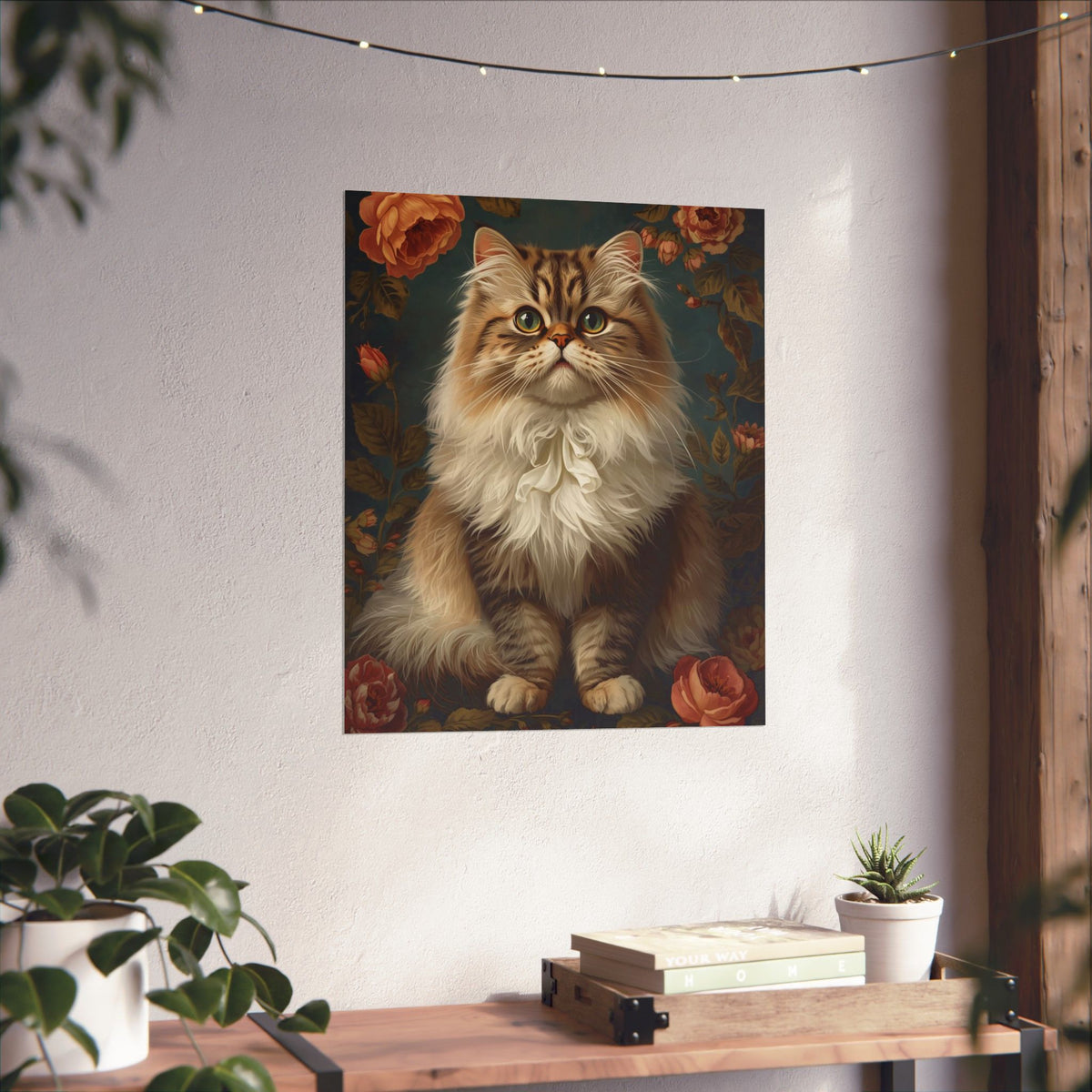 Vintage Persian Cat Poster — Matte Vertical Wall Art
