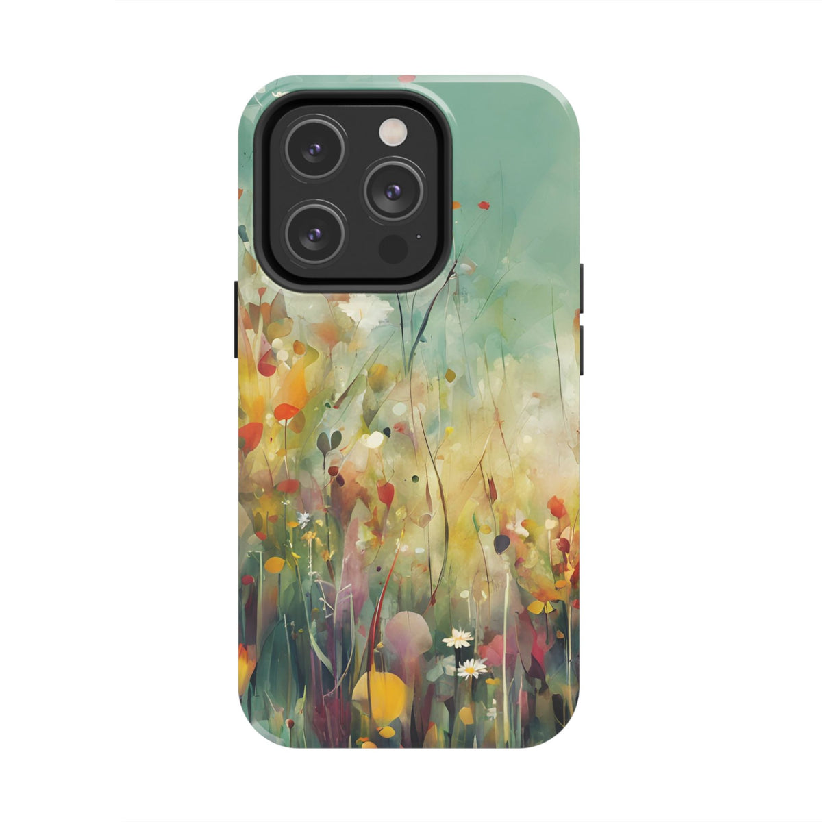 Floral Meadow Tough Phone Case — Painterly Wildflower Protection