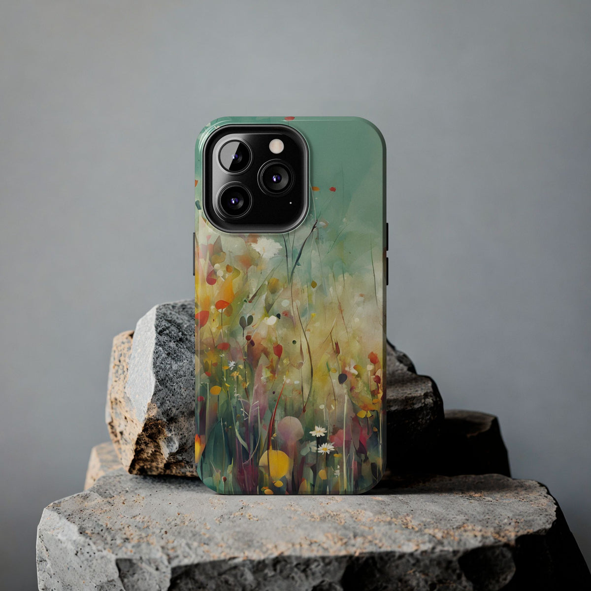 Floral Meadow Tough Phone Case — Painterly Wildflower Protection