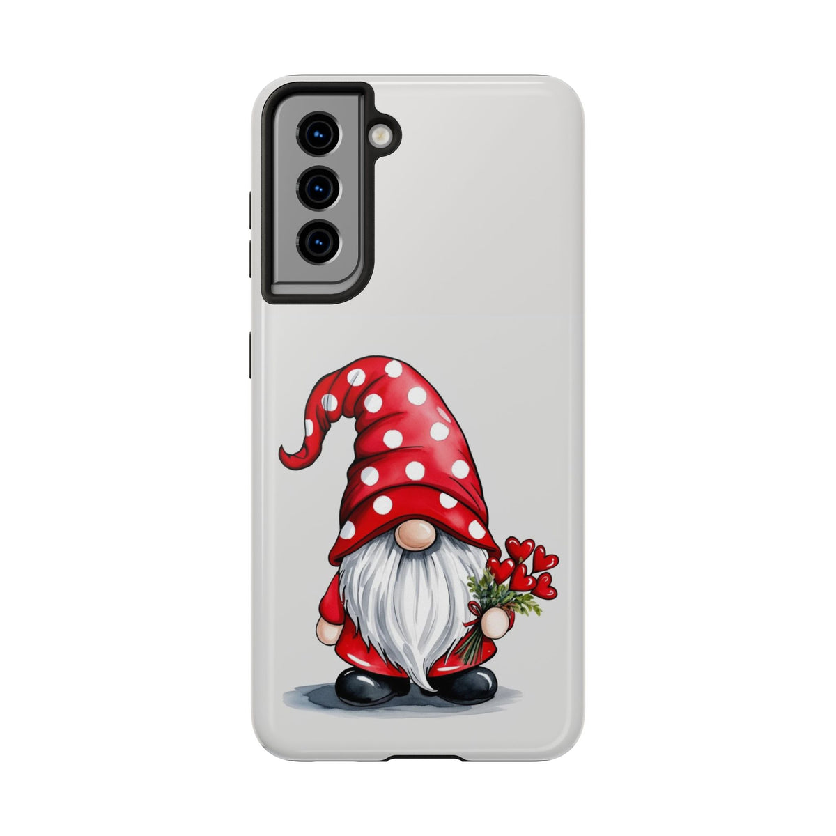 Valentine Gnome Phone Case — Cute Polka Dot Red Gnome Protective Case