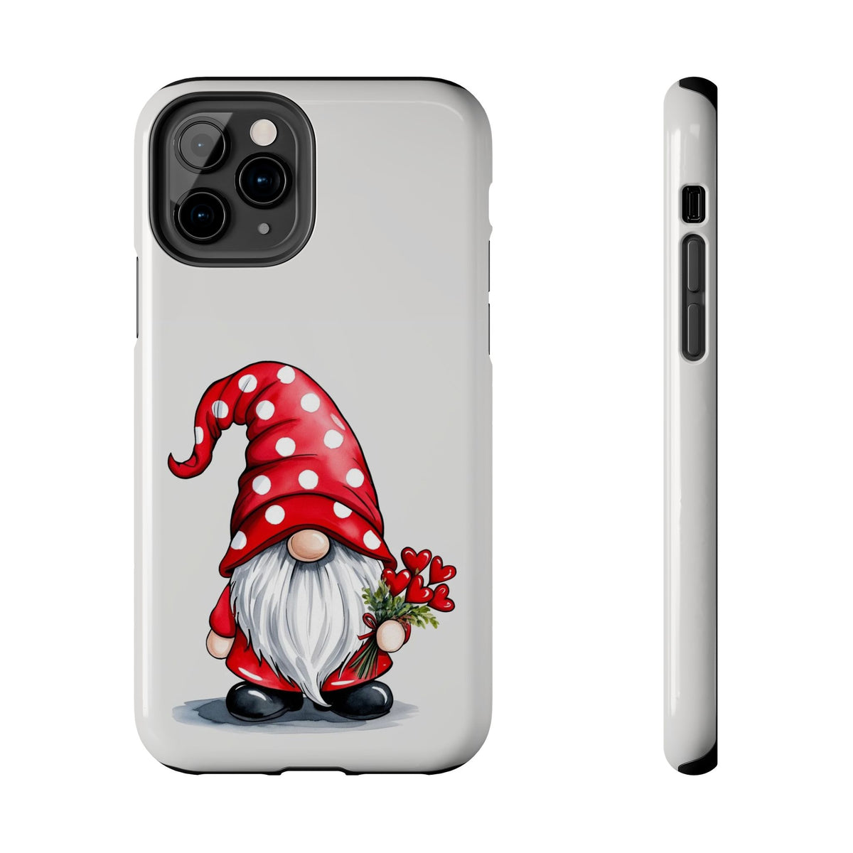 Valentine Gnome Phone Case — Cute Polka Dot Red Gnome Protective Case
