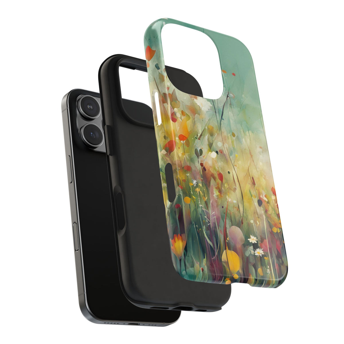 Floral Meadow Tough Phone Case — Painterly Wildflower Protection