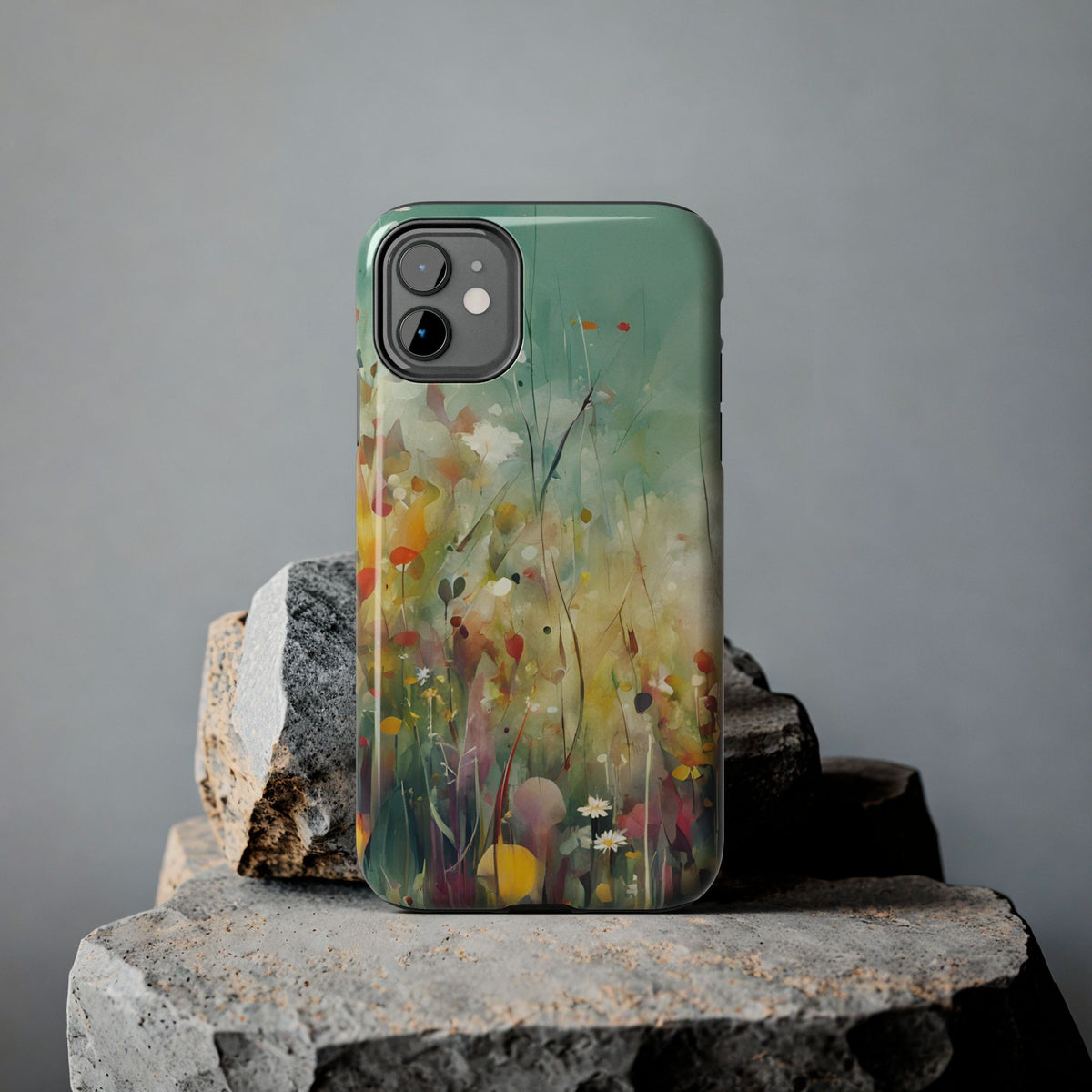 Floral Meadow Tough Phone Case — Painterly Wildflower Protection