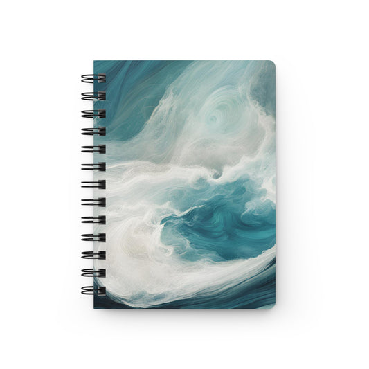 Ocean Spiral Journal — Ocean Wave Abstract Notebook for Journaling & Notes