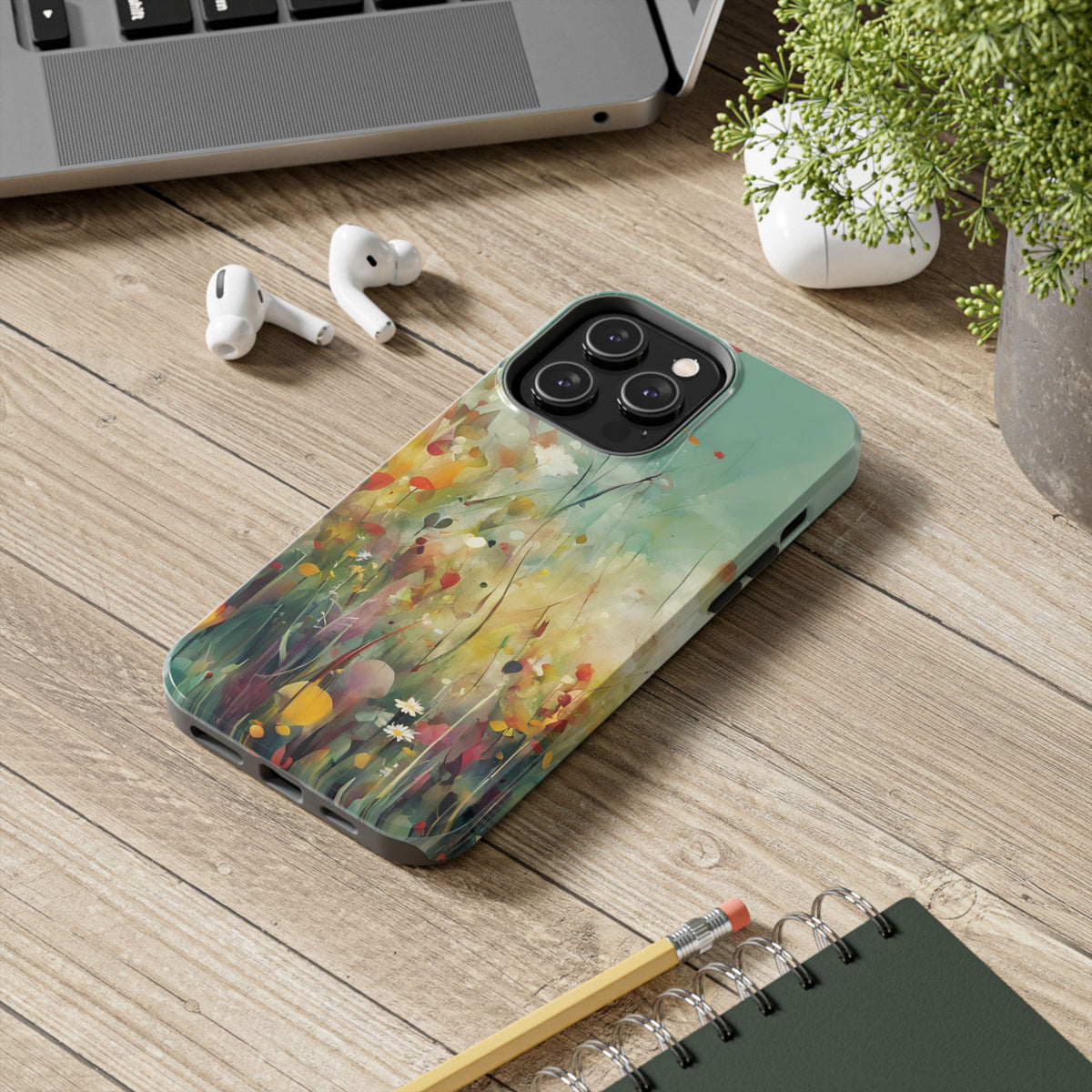 Floral Meadow Tough Phone Case — Painterly Wildflower Protection
