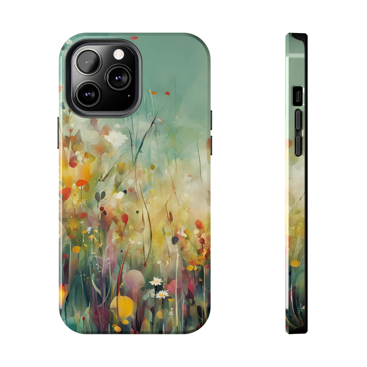 Floral Meadow Tough Phone Case — Painterly Wildflower Protection