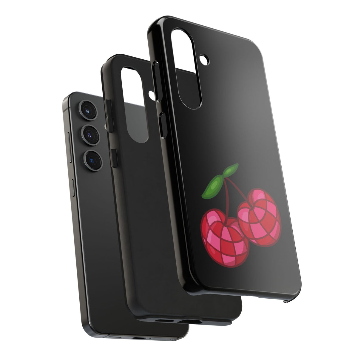 Cherries Tough Phone Case — Mosaic Cherries Design
