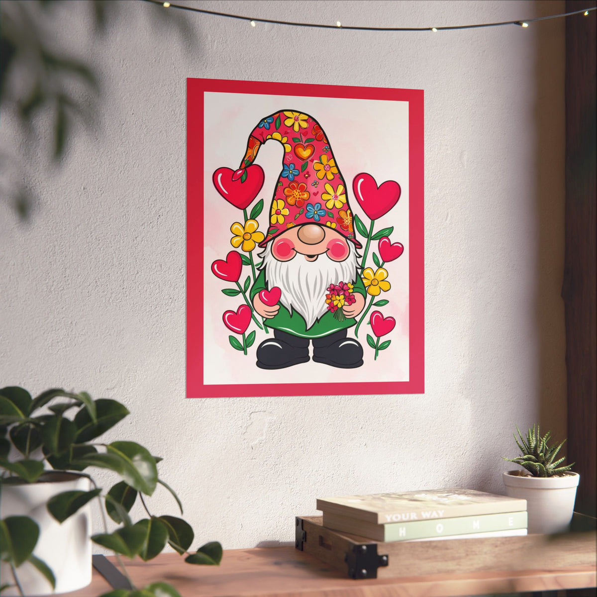 Floral Gnome Poster