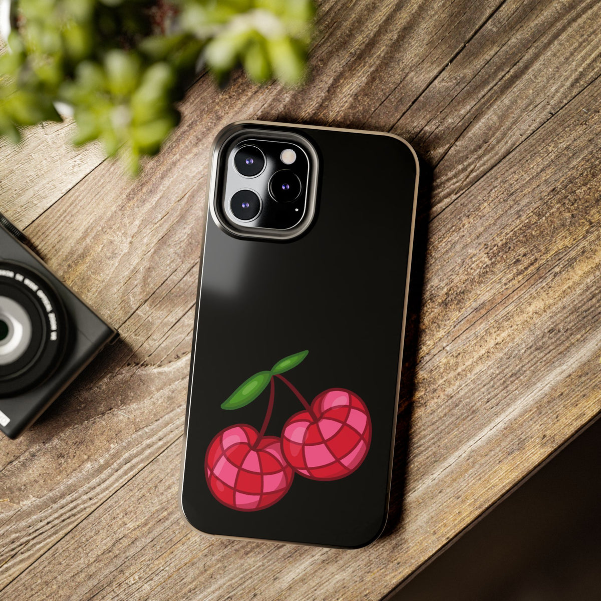 Cherries Tough Phone Case — Mosaic Cherries Design